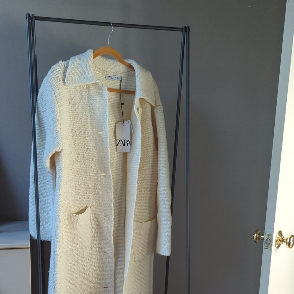 Zara Cram Wool Blend Coat for Women